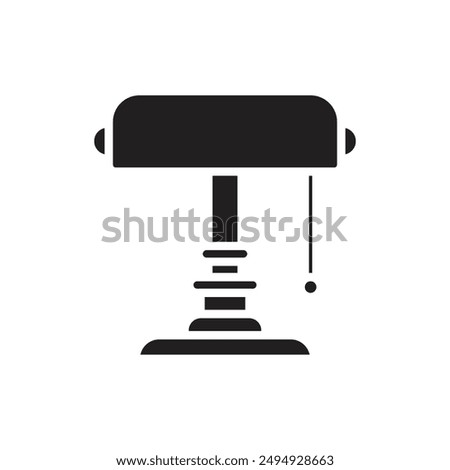 Detective Desk Lamp Filled Icon Vector Illustration