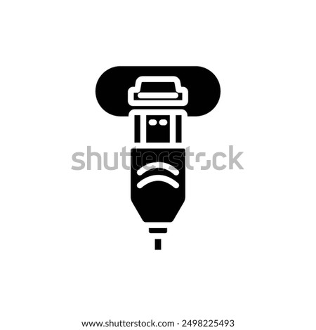 Television Hdmi Port Filled Icon Vector Illustration