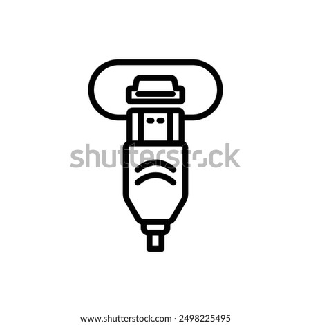 Television Hdmi Port Outline Icon Vector Illustration