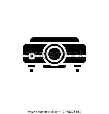 Television Projector Filled Icon Vector Illustration