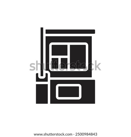 Parking Counter Filled Icon Vector Illustration