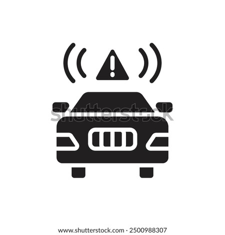 Parking Alarm Filled Icon Vector Illustration