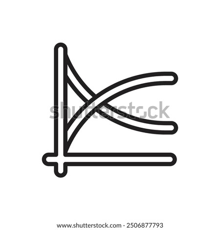 Math Logarithm Outline Icon Vector Illustration