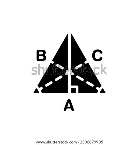 Math Triangle Filled Icon Vector Illustration