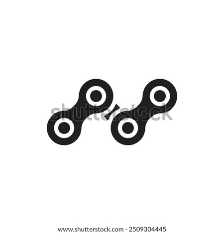 Biker Chain Filled Icon Vector Illustration