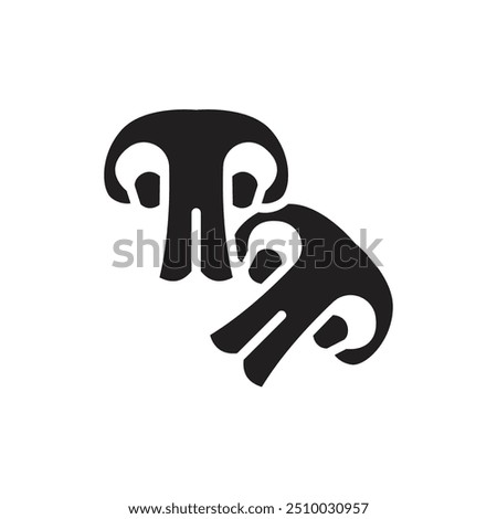 Nutrition Mushroom Filled Icon Vector Illustration