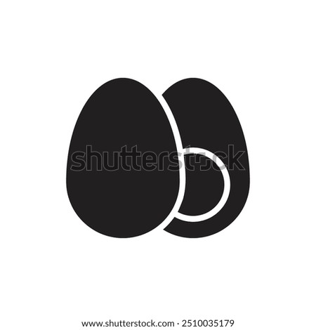 Nutrition Boiled Egg Filled Icon Vector Illustration