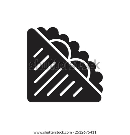 Breakfast Sandwich Filled Icon Vector Illustration