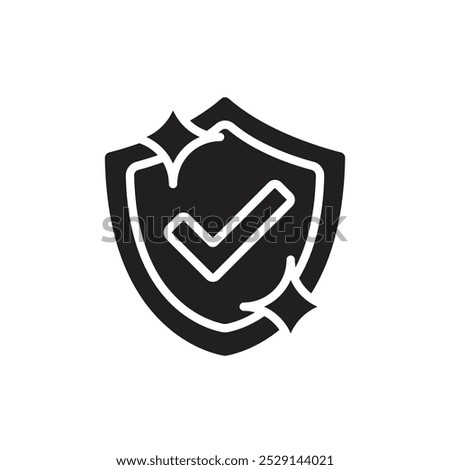 Ecommerce Warranty Filled Icon Vector Illustration