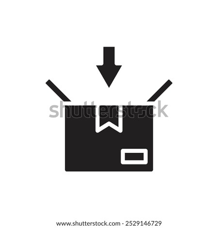 Ecommerce Packaging Filled Icon Vector Illustration