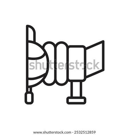 Airplane Boarding Bridge Outline Icon Vector Illustration