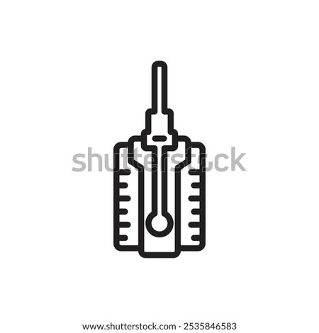 Locksmith Key Decoder Outline Icon Vector Illustration