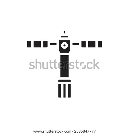 Locksmith Disc Detainer Filled Icon Vector Illustration