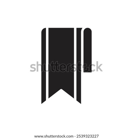 Stationery Bookmark Filled Icon Vector Illustration