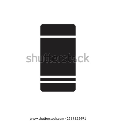 Stationery Eraser Filled Icon Vector Illustration