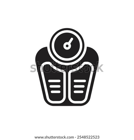 Boxing Scales Filled Icon Vector Illustration