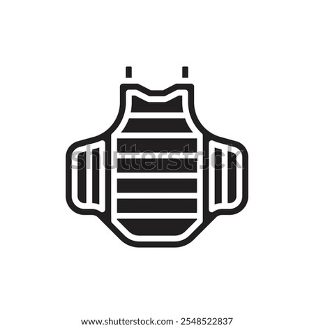 Boxing Protector Filled Icon Vector Illustration