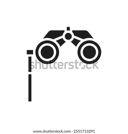 Theatre Binoculars Filled Icon Vector Illustration