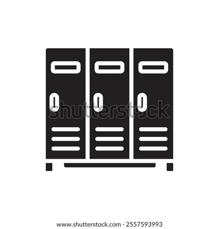 Rugby Locker Filled Icon Vector Illustration