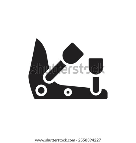 Snowboarding Binding Filled Icon Vector Illustration