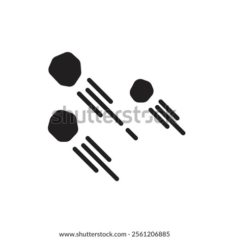 Protest Throw Stone Filled Icon Vector Illustration