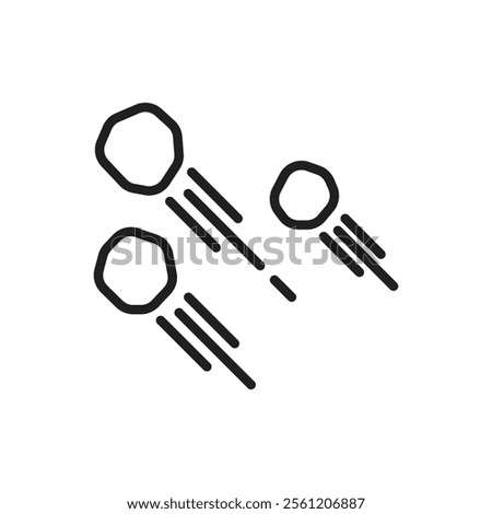 Protest Throw Stone Outline Icon Vector Illustration