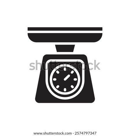 Kitchen Scale Filled Icon Vector Illustration