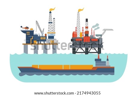 Oil rigs at sea require large tankers to transport crude oil for refining onshore. To deal with the shortage of oil, more drilling rigs had to be added.