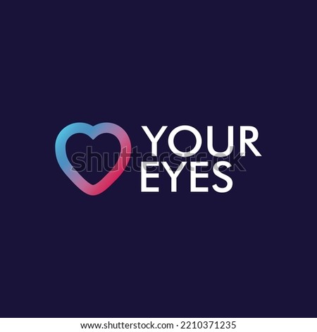 World Sight Day Vector Logo. Love Your Eyes Vector with Heart Icon. World Sight Day 2022 Vector Symbol. Eye Care ICON. Sharp Eyes Sharp Mind. Colorful Heart Vector.