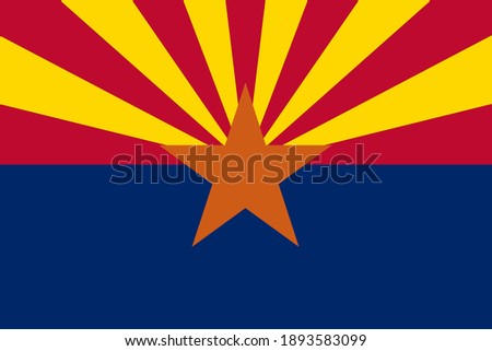 Arizona Flag Vector - Editable flags