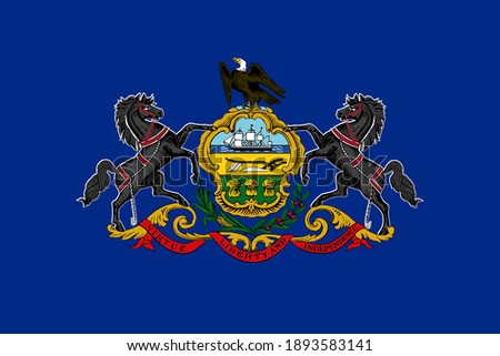 Pennsylvania Flag Vector - Editable flags