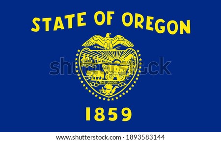 Oregon Flag Vector - Editable flags