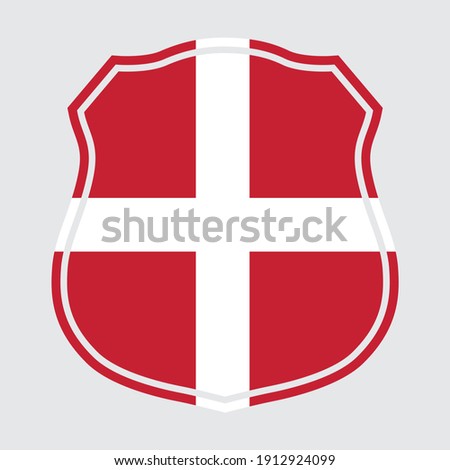 Coat of arms with flag of Denmark.