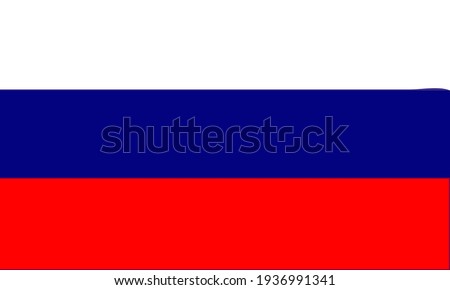 Flag of Russia - Flag Vector  - Editable flags