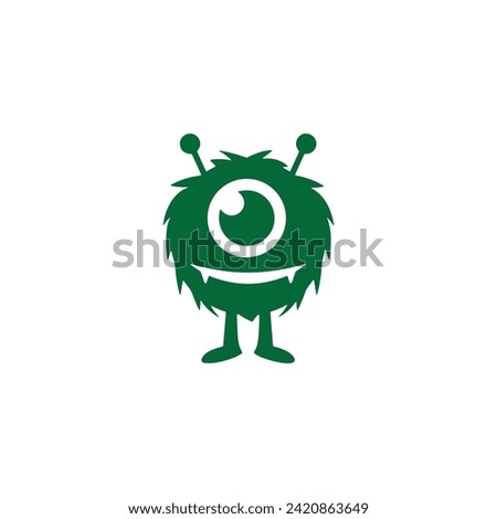 germ monster logo design graphic template