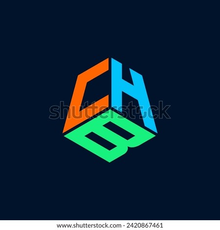 chb letter logo design graphic template