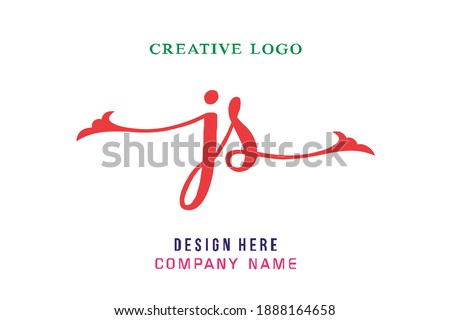 JS lettering logo is simple, easy to understand and authoritative Stock fotó © 