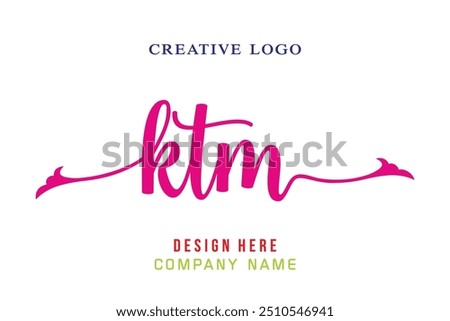 KTM  lettering logo is simple, easy to understand and authoritative