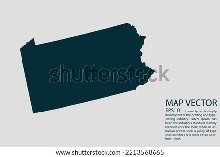 PENNSYLVANIA map High Detailed on white background. Abstract design vector illustration eps 10