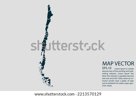 Chile map High Detailed on white background. Abstract design vector illustration eps 10