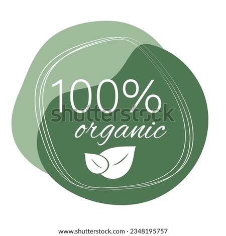 Fresh, organic, vegan, gluten free, eco friendly, locally grown, healthy food sticker. Vegan food logo label and tag.