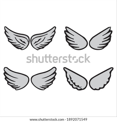 Simple Angel Wings Drawings | Free download on ClipArtMag