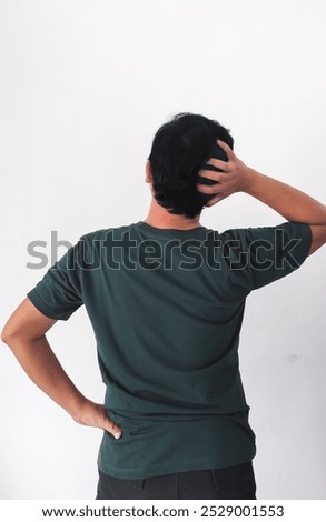 Similar – Image, Stock Photo Back view of thoughtful child with balloons in the in the forest outdoor