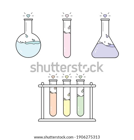 Love is made up of chemical reactions, which makes these icons the best at portraying chemistry.  Stockfoto © 