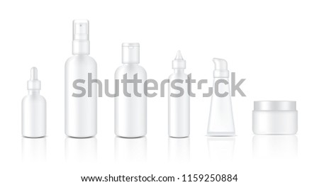 Glossy Cosmetic Bottle With Pump And Coral Sponges Mockup Mockups