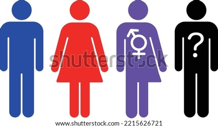 All types of gender list illustration material