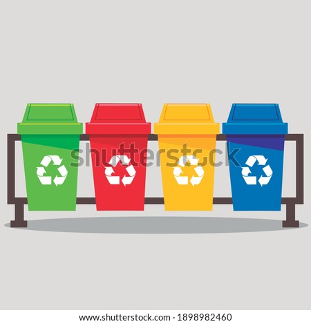 garbage bins for garbage collection and recycling