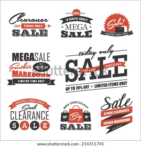 Set of sale icon/symbol and design elements