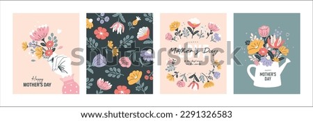 Similar – Image, Stock Photo Watering can and flowers pots in sunlight on pink background. Top view. Gardening concept. Creative layout