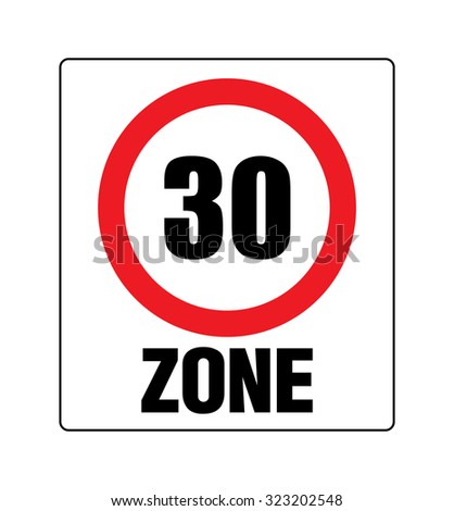 Similar – Image, Stock Photo Traffic sign 30 zone. Speed limit.